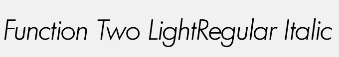 Function Two Light-Regular Italic